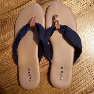 Torrid Eyelet Flip Flops